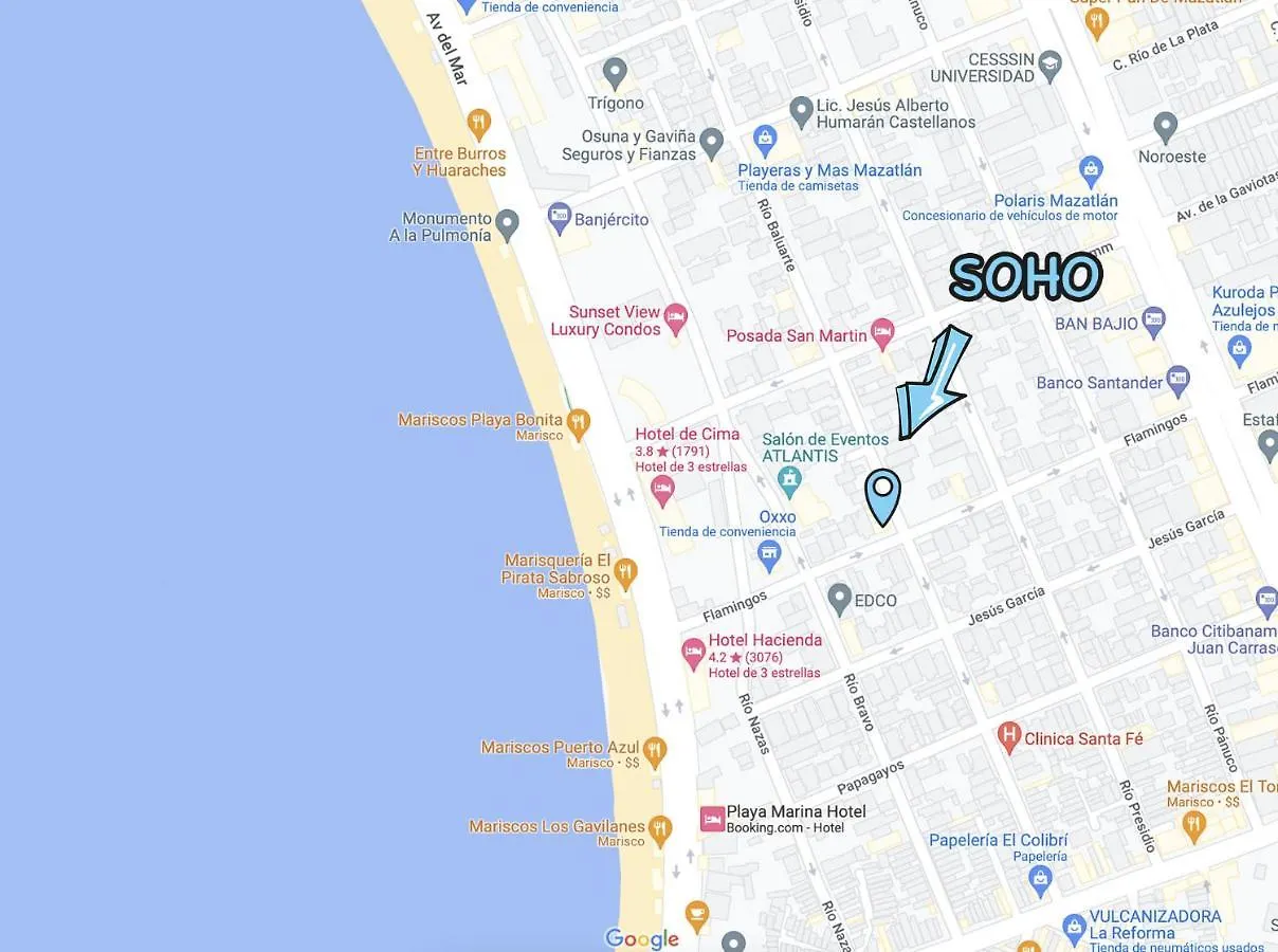 Soho 11 Hermoso Depa A Una Cuadra De La Playa Mazatlán Lejlighed